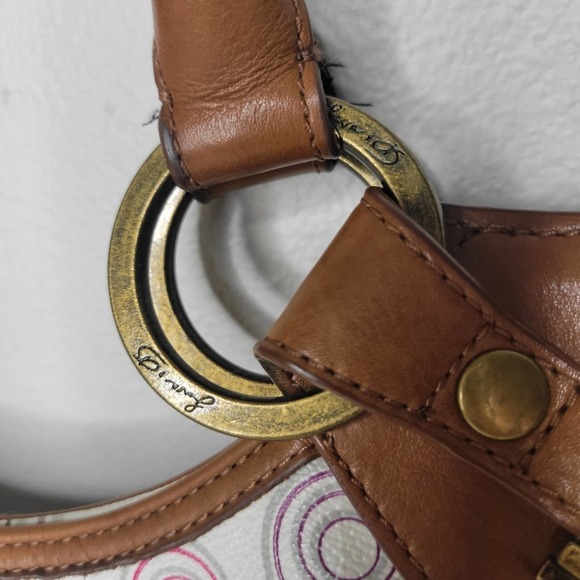 Junior Drake Love JD White Leather Novelty Print Shoulder Bag - Picture 4 of 15